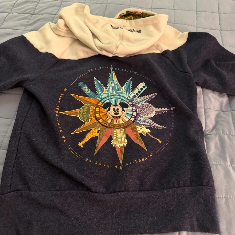 Disney Parks Full Zip Compass Sweatshirt.  Women’s Small